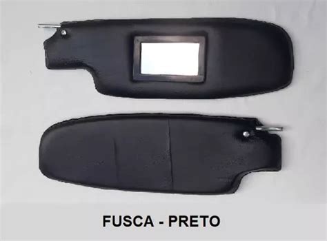 Par Quebra Sol Fusca 75 77 Preto C Espelho E Porta Documento