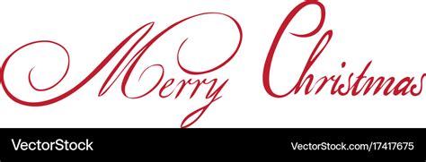 Merry Christmas Text Royalty Free Vector Image