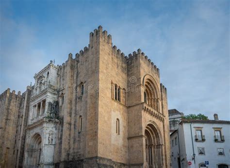 Old Cathedral of Coimbra Se Velha - Coimbra, Portugal Stock Image ...