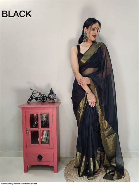 Rdm Modeling Viscose Chiffon Fancy Saree