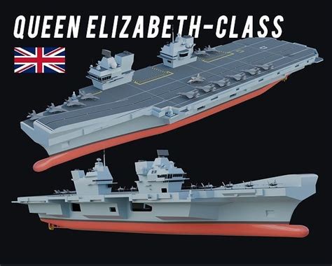 Queen Elizabeth-class aircraft carrier Low-poly 3D model | CGTrader