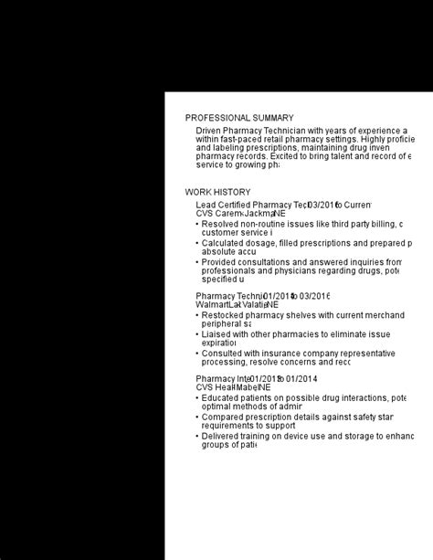 Pharmaceutical Pharmacy Technician Resume Examples for 2024: Templates ...