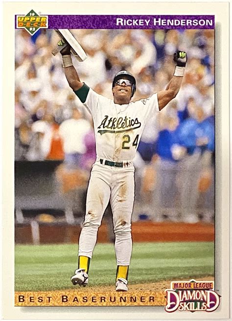 Rickey Henderson 1992 Upper Deck Oakland Athletics Baseball Best