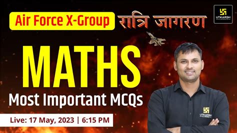 Air Force X Group 2023 Maths Non Stop Top MCQs रतर जगरण By