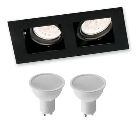 Spot Embutir Cardanico 2 Luces Gu10 Zocalo 2 Dicro Led