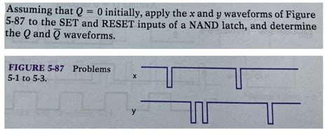 SOLVED Assuming That Q 0 Initially Apply The X And Y Waveforms Of