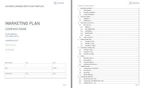 Marketing Plan Template [Word] - Zippia