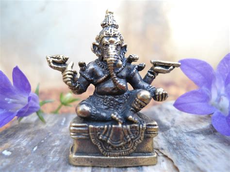 Ganesh Statue Meditation Altar Tiny Ganesha Statue Portable