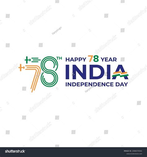 Happy Th Independence Day India Stock Vector Royalty Free