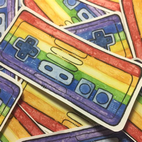 PRIDE Video Game Controller Weatherproof Vinyl Sticker Gay Etsy