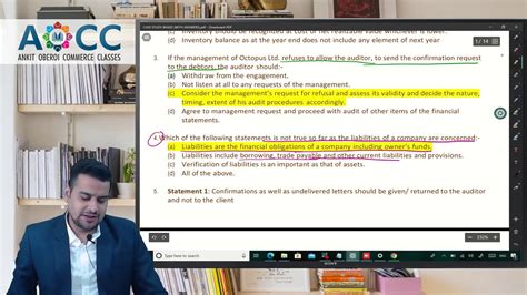 Case Study Based Mcqs Audit Ca Inter Youtube