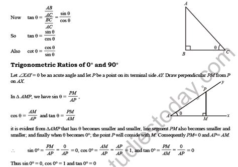 Cbse Class Trigonometry Printable Worksheet Set A