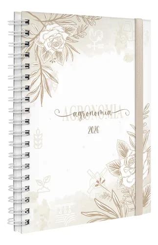 Agenda Planner Profiss Es Floral Agronomia Nude Mercadolivre