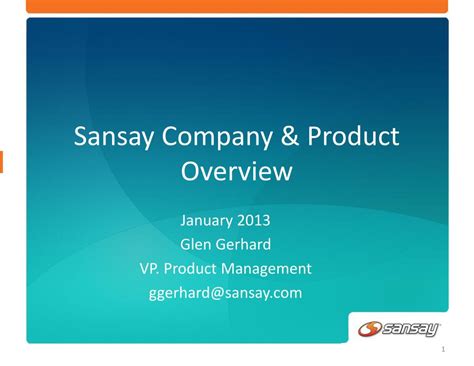 PPT - Sansay Company & Product Overview PowerPoint Presentation - ID ...