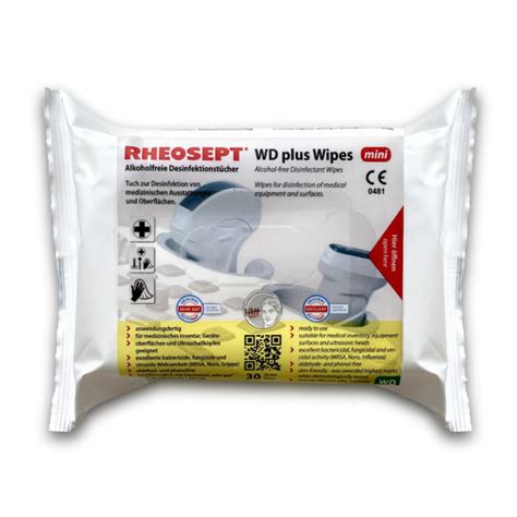 Alkoholfreie Desinfektionstücher RHEOSEPT WD plus Wipes mini