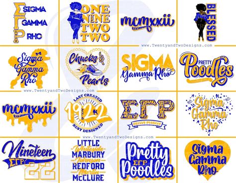 Pretty Poodles Sgrho Sigma Gamma Rho Philo Digital Image Svg How