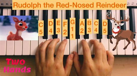 Piano Lesson 20 How To Play Rudolph The Red Nosed Reindeer With Two