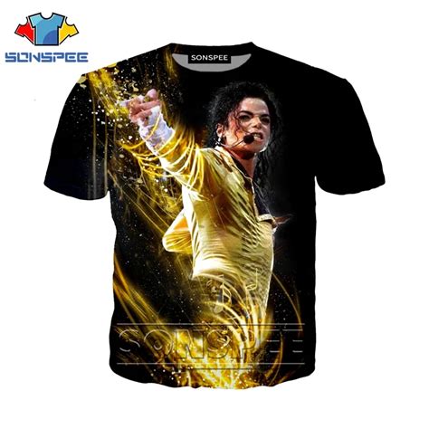 Футболка с 3d принтом в стиле аниме, футболка с Майклом Джексоном для ...