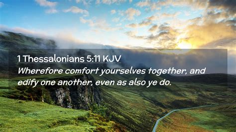 1 Thessalonians 511 Kjv 4k Wallpaper Wherefore Comfort Yourselves