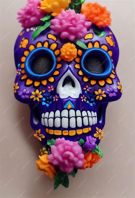 Calavera Decorada Con Diamantina 2