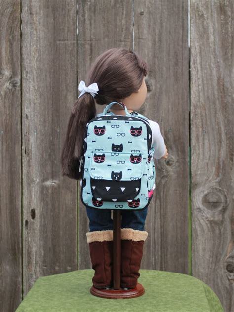 Cat BackpackAmerican Girl Doll BackpackBitty by JustForFunStitches