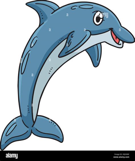 Dolphin Jumping Out Cartoon Colored Clipart Stock Vector Image And Art