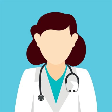 Female Doctor Avatar Clipart Icon Vector In Flat Design 15715522 Vector