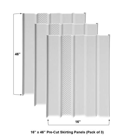 Pre-Cut Eagle Vented Vinyl Skirting Panel - 28" - Pack of 5 | Mobile ...