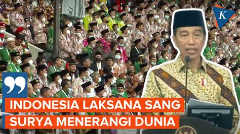 Sambutan Jokowi Di Muktamar Muhammadiyah Indonesia Maju Di Dunia Yang