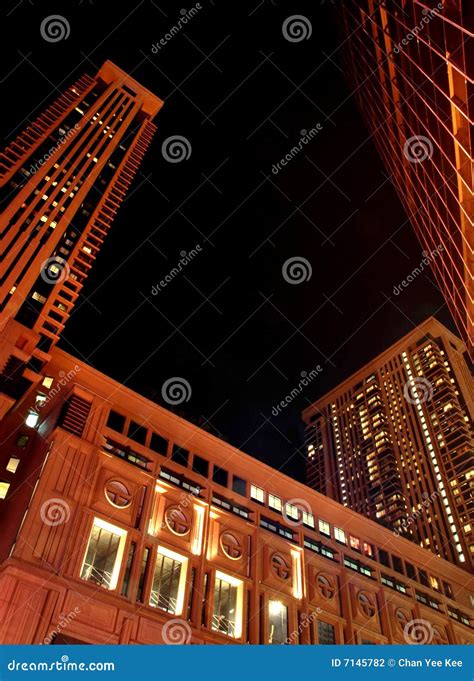 Grand Building at night stock photo. Image of marketing - 7145782