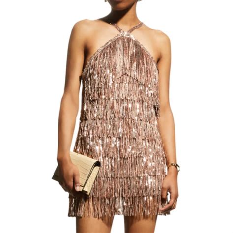 Bronx And Banco Isle Sequin Fringe Mini Dress Brand Depop