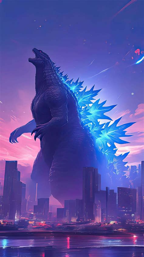 Download Godzilla Dominance Over Cityscape Wallpaper | Wallpapers.com 
