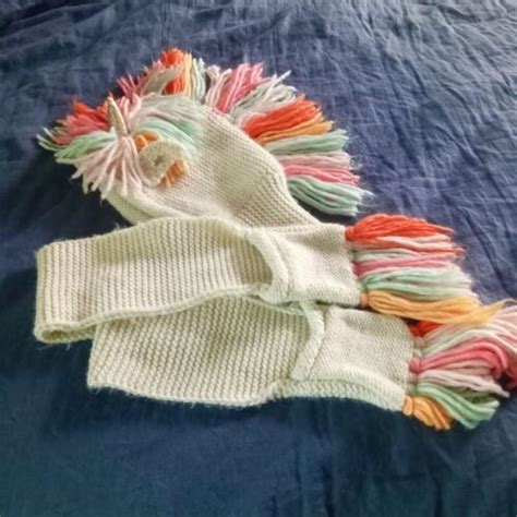 Unicorn Hat Scarf Mittens Gem