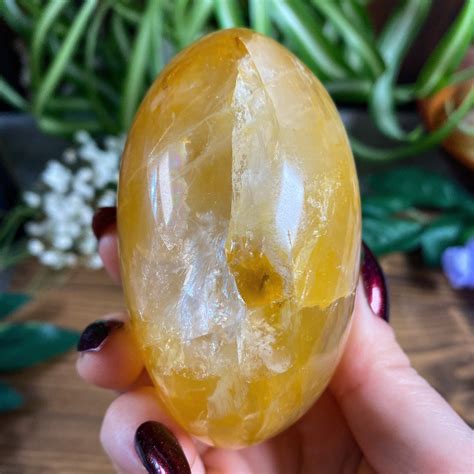 Large Rainbow Golden Healer Palm Stone