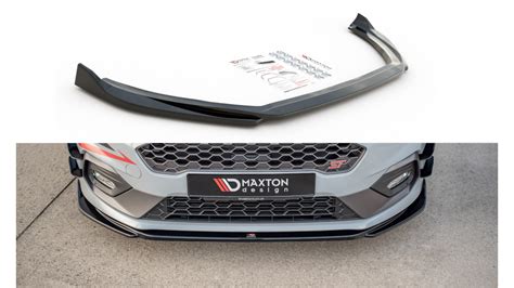 Front Splitter V Ford Fiesta Mk St St Line Gloss Black