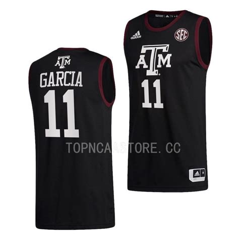 Texas Am Aggies Andersson Garcia College Basketball Uniform Black 11