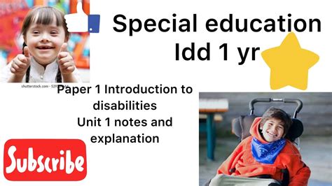 Special Education Introduction To Disabilities Unit 1 Specialeducation