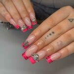 40 Hot Pink French Tip Nails Make A Bold Statement