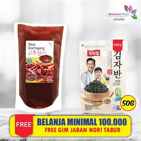 Jual Gochujang HALAL 1kg Rasa Asli Korea Sauce Sambel Pasta Hot Pepper Pasta Shopee Indonesia