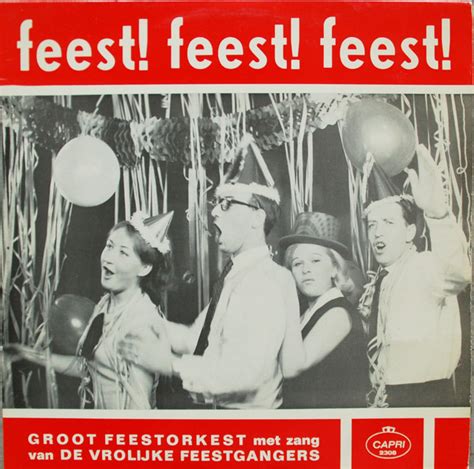 Groot Feestorkest Met Zang Van De Vrolijke Feestgangers Feest Feest