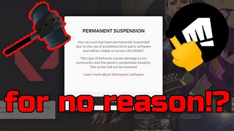 I Got A Permanent Suspension From Valorant For The No Reason At All