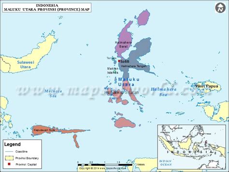 Maluku Utara Map Map Of Maluku Utara Province Indonesia