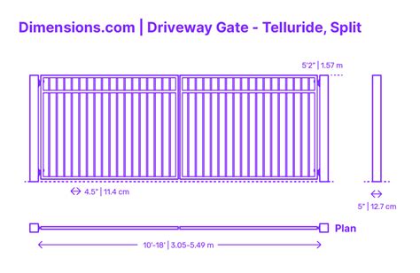 Garden Gate - Telluride Dimensions & Drawings | Dimensions.com