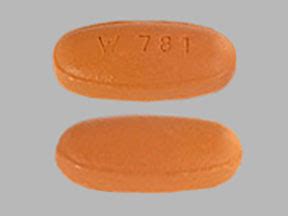 W 781 Pill Images (Orange / Elliptical / Oval)