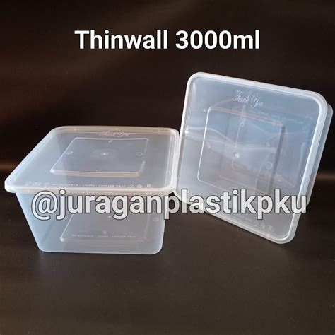 Jual Ml Sq Square Kotak Makan Thinwall Persegi Food Container