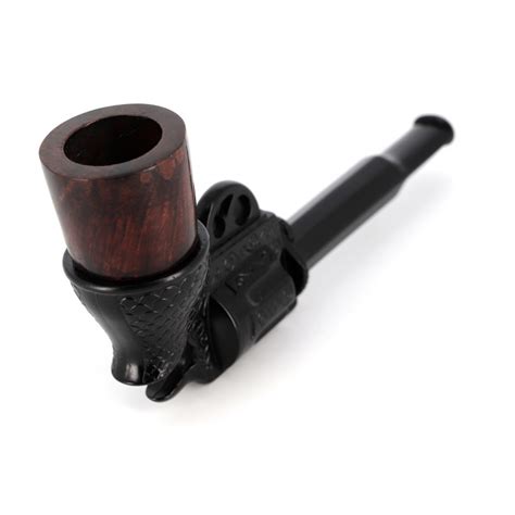 Vintage gun-shaped tobacco pipe (flared bowl)