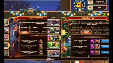 Hero Wars Pc Evento De Natal Dia Evento Da Kayla Youtube