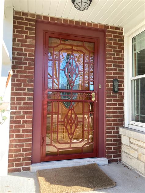 Laser Cut Storm Door With Capping Defender Steel Door Window Company