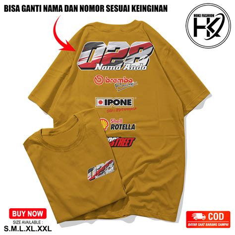 KAOS RACING COSTUM BISA TAMBAH NAMA DAN NOMOR SESUAI KEINGINAN KAOS