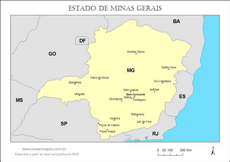 Minas Gerais Map